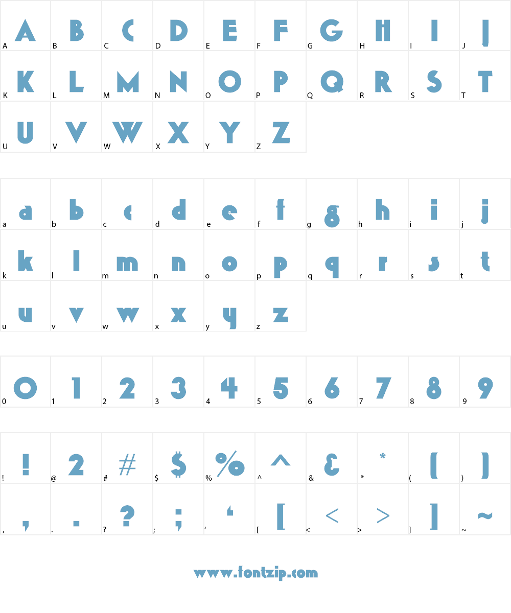 K22 Gadget Font Character